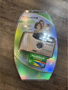 FUJIFILM BIG VIEW FINDER AUTO 1035 FILM CAMERA 29mm STRAP NEW With Film